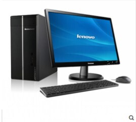 联想最便宜办公家用台式电脑 D3005 E1-6010 2G 500G 无驱 WIN7 19.5寸液晶