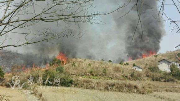 邓元泰光缆烧断,山火猛烈！