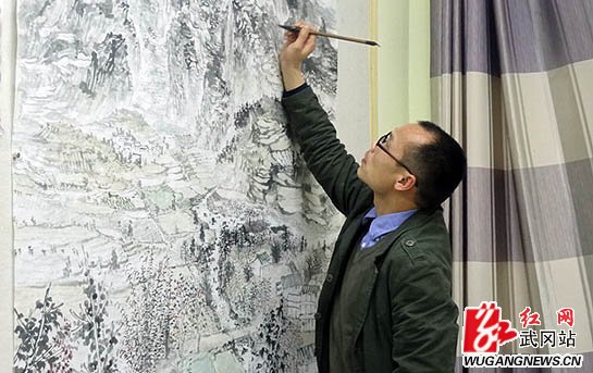 坐看云起 武岡畫家毛政葉作品國(guó)慶開展