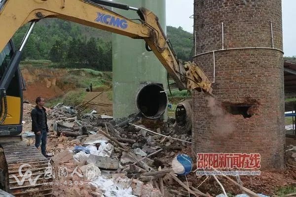 武岡荊竹鋪鎮(zhèn)岐嶺村磚廠被徹底拆除