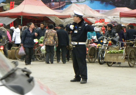 春节，辛劳的武冈交警