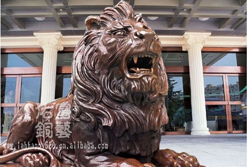 提供鑄銅銅獅子古銅水發(fā)黑表面處理加工