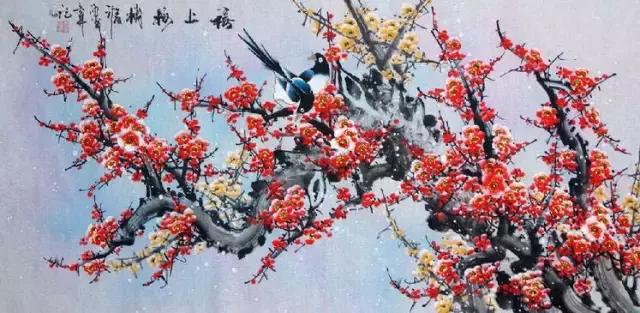 这冰雪梅花画，梅花诗，宜品宜藏