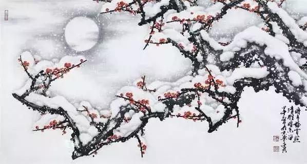 这冰雪梅花画，梅花诗，宜品宜藏