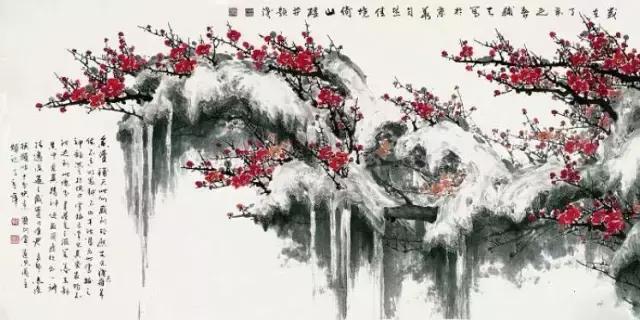 这冰雪梅花画，梅花诗，宜品宜藏