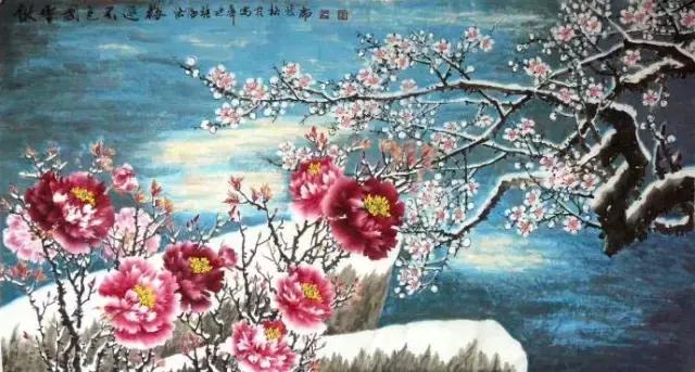 这冰雪梅花画，梅花诗，宜品宜藏