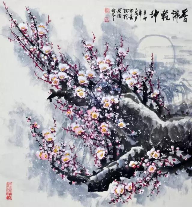 这冰雪梅花画，梅花诗，宜品宜藏