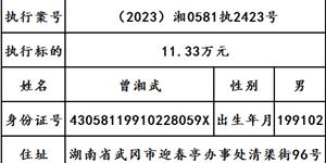 曝光|武冈市人民法院2025年第三期失信被执行人名单出炉！