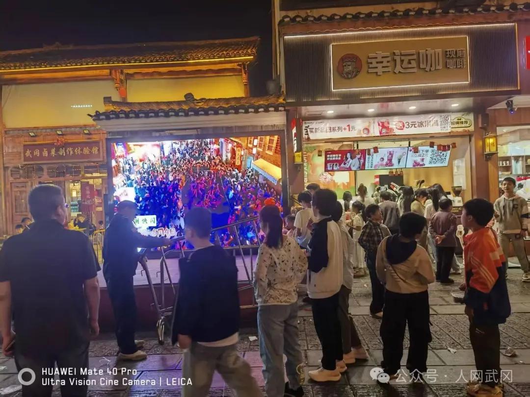 夜游武冈西直街有感：东风吹落花千树！