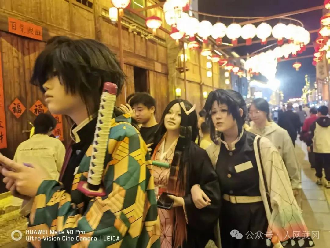 夜游武冈西直街有感：东风吹落花千树！